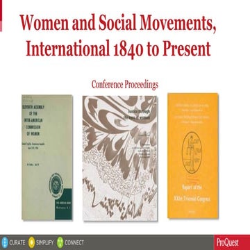 Women and Social Movements, International 1840 to Present - Conference Procee...