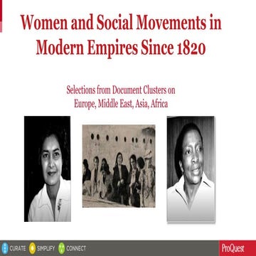 Women and Social Movements in Modern Empires Since 1820 - Selections from Doc...