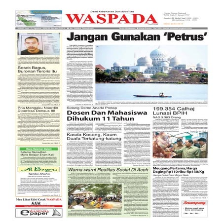Waspada Aceh 21 Agustus 2009 