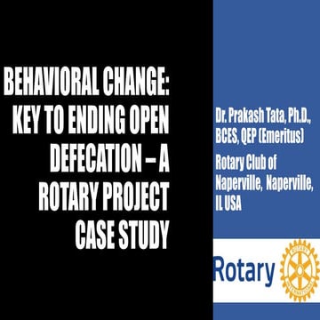 Behavior Change: The Key To Ending Open Defecation