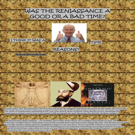 Was reniassance a good or bad time