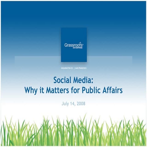 Social Media for Public Affairs