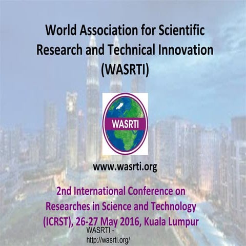 2nd International Conference on Researches in Science and Technology ...