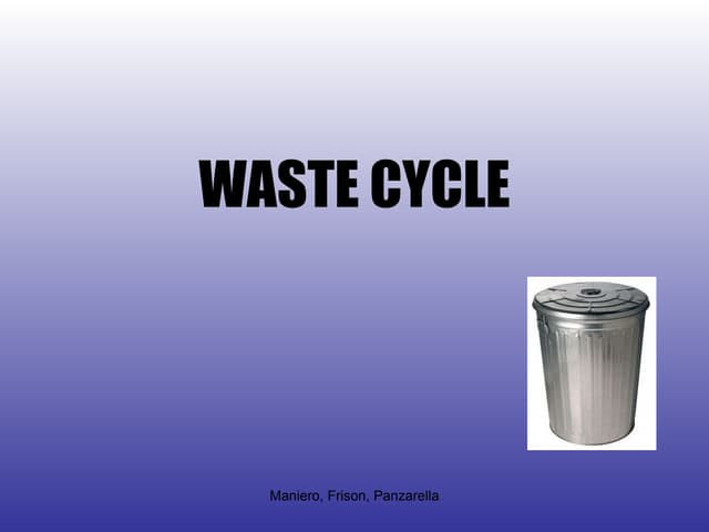 Waste Cycle Ppt Waste Cycle Ppt