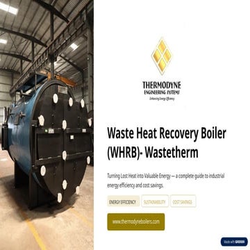 Waste Heat Recovery System in Cement Plant | PPTX