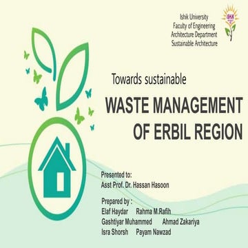 Solid Waste Management / Case Studies / Erbil, Kurdistan Municipality.