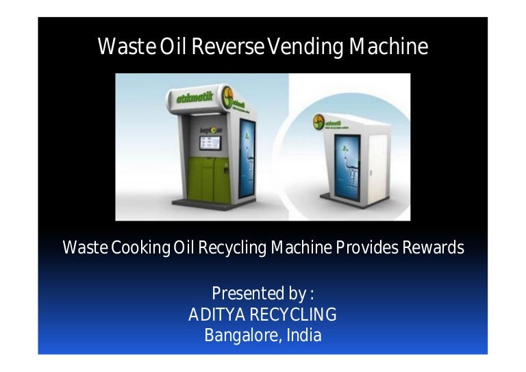 Waste cooking oil recycling machine