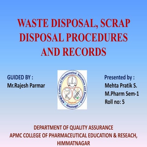 Waste disposal  112070804005