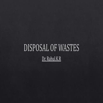 Waste disposal