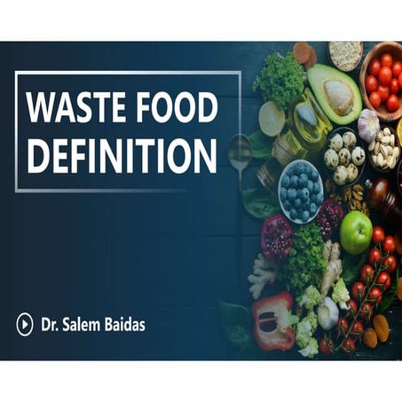 Waste Food Definition   