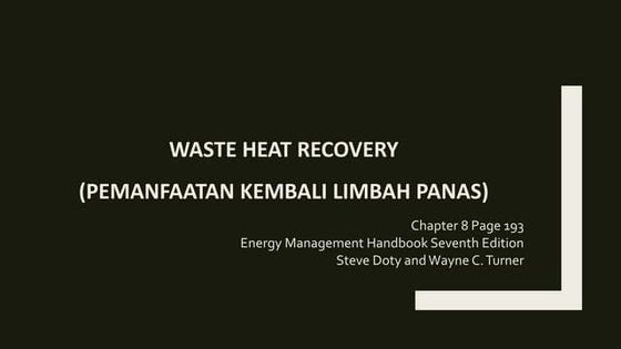 Waste Heat Recovery