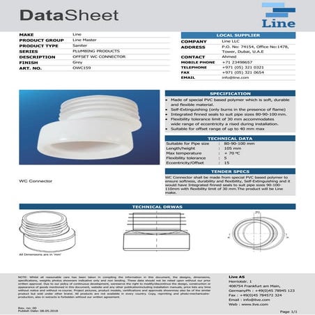 Waste Management Datasheet Template