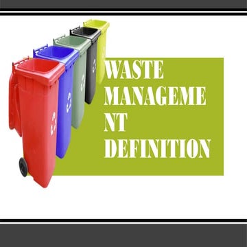 Waste management definition