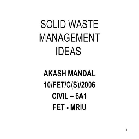 Waste management ideas