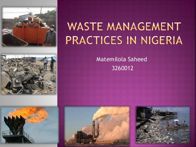 Waste management practice in Nigeria