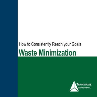 Waste Minimization: How to consiste...