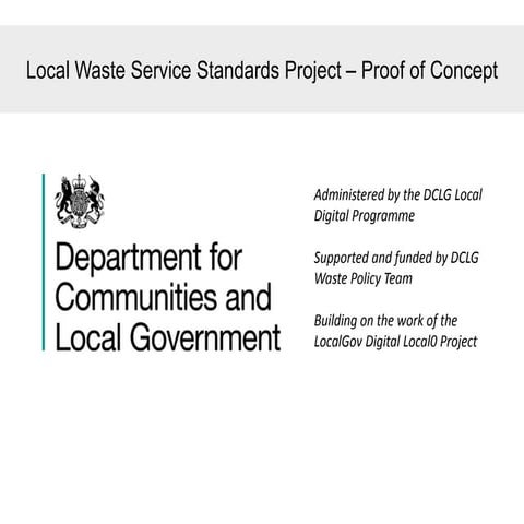 Waste service standards individual discovery workshop introduction slides