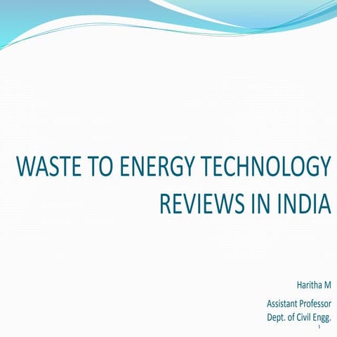 Waste to energy