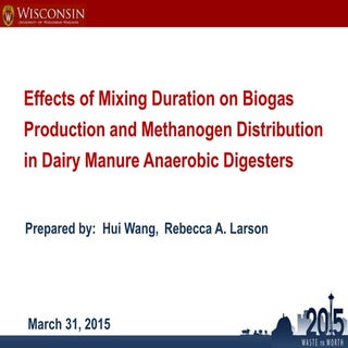 Effects of Mixing Duration on Bioga...