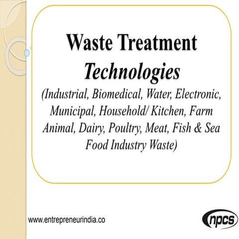 Waste Treatment Technologies | PPTX