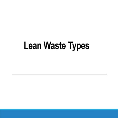 Lean manufacturing Waste types  to eliminate waste and drive efficiency.. pptx