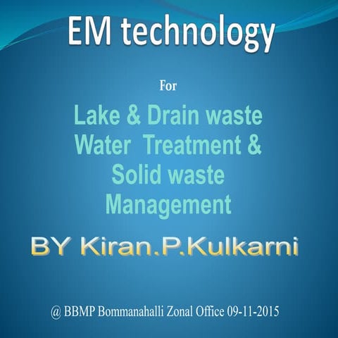 kpk , By Kiran.p.kulkarni Waste water and solid waste management  Date 14 Jan...