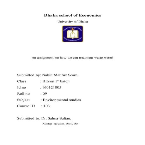 Waste water management