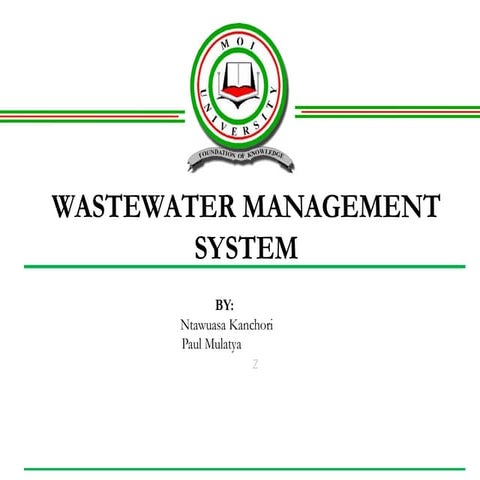 WASTEWATER MANAGEMENT SYSTEM. FOR HOME AND HOSPITALTY