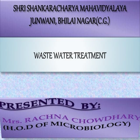 Waste water microbiology