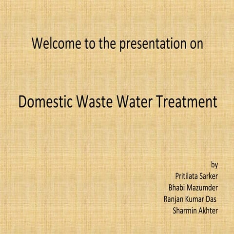 Wastewater treatment
