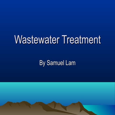 Waste water treatment  