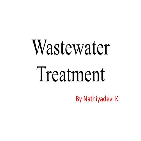 Waste water treatment