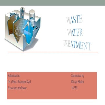 Waste water treatment