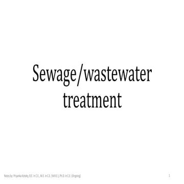 DESIGN OF A SEWAGE TREATMENT PLANT | PPTX