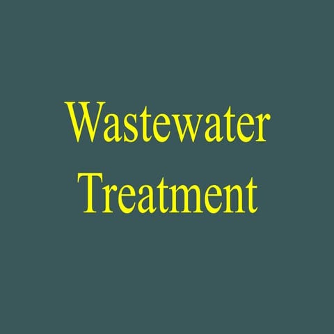Waste water treatment  