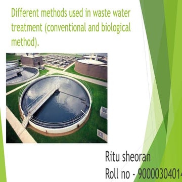 Waste water treatment  