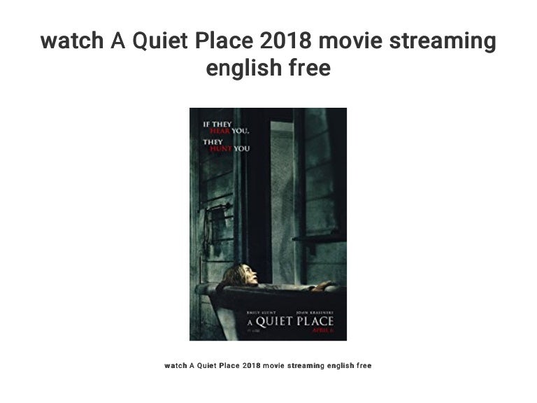 watch A Quiet Place 2018 movie streaming english free