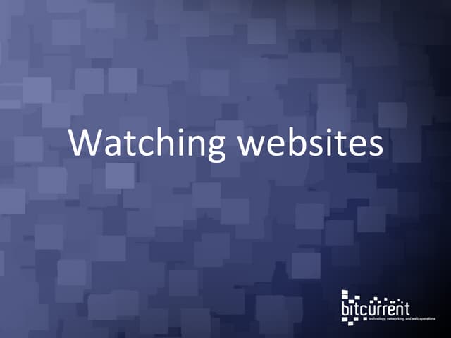 Watching websites