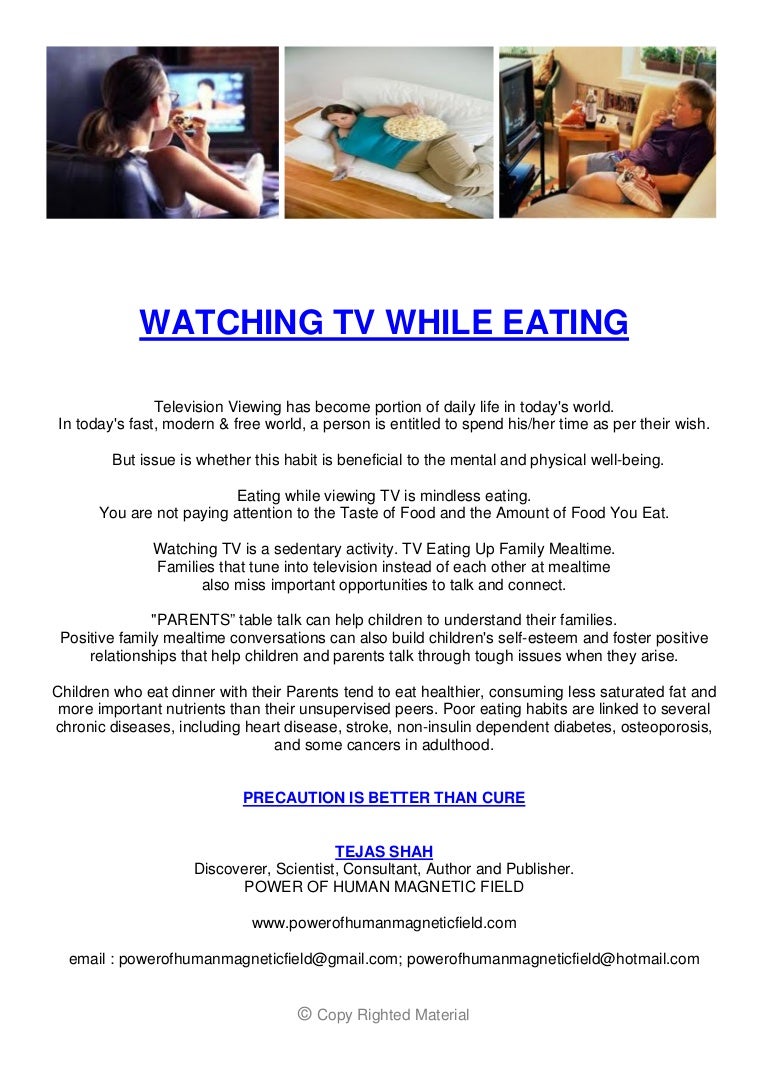 WATCHING TV WHILE EATING
