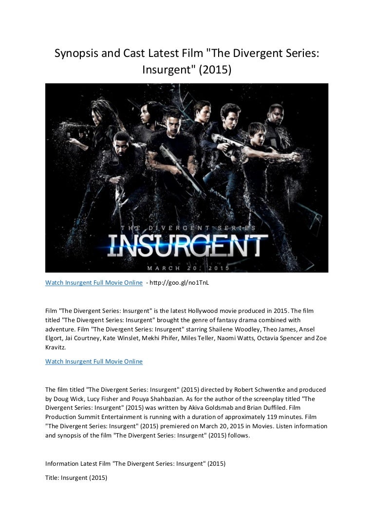 Watch Insurgent Full Movie Online
