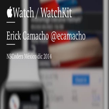 Desarrollo de apps para AppleWatch con Watchkit