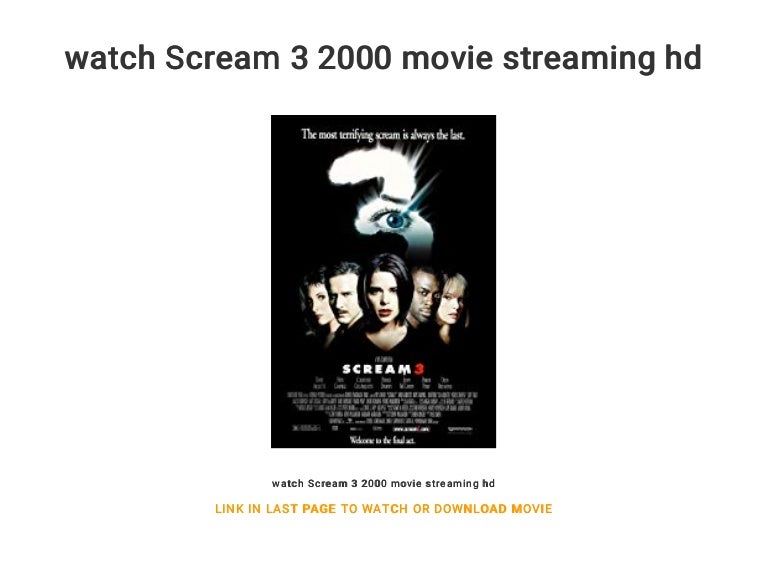 Streaming Scream 3 2000 Full Movies Online