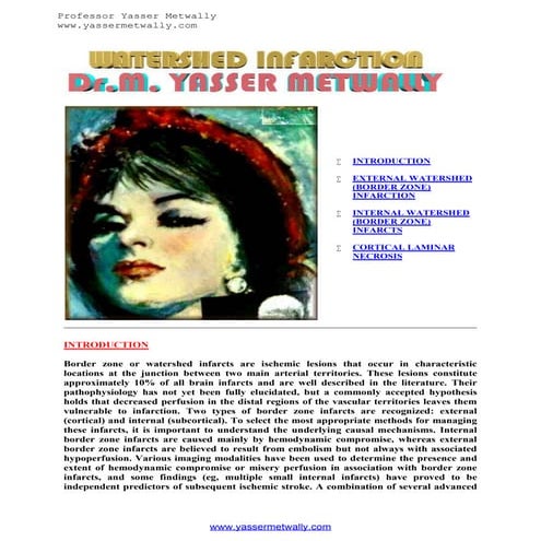 Issues in radiological pathology: Radiological pathology of watershed infarct...