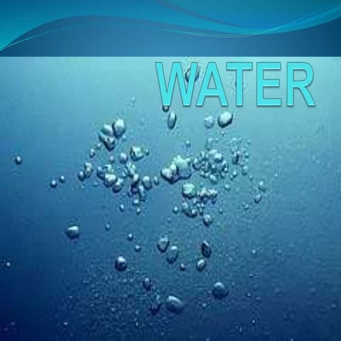 Water. The hydrosphere