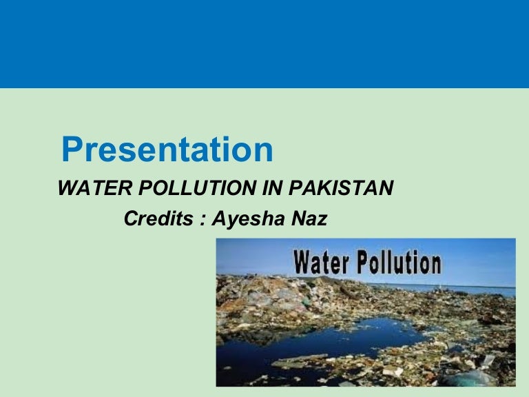Water pollution in pakistan