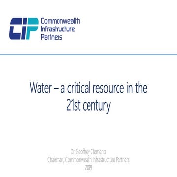 Water - A Critical Resource