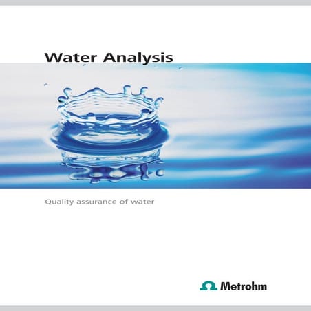 Water analysis from Metrohm