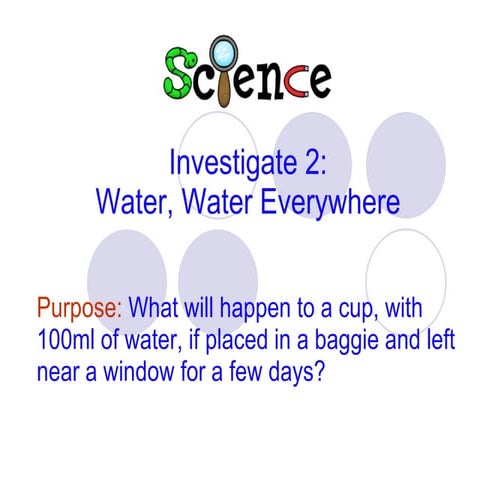 Water Investigate | PPT