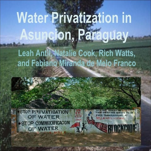 Water Privatization In Asuncion Paraguay