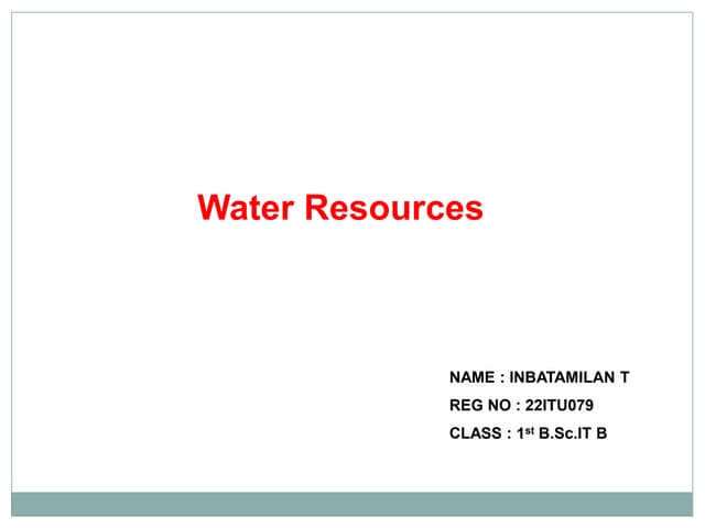 Water Conservation ppt presentation | PPT